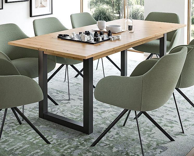 Inn.Furn Esstisch Eldon (Küchentisch in Artisan Eiche und grau, ausziehbar günstig online kaufen