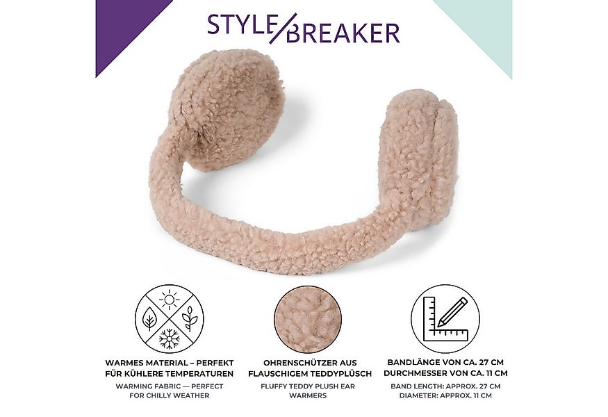 styleBREAKER Ohrenwärmer Ohrenwärmer Teddyplüsch (1-St) günstig online kaufen