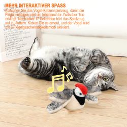 Ledander Tier-Intelligenzspielzeug Katzenspielzeug Vogel Elektrisch,Simulie günstig online kaufen
