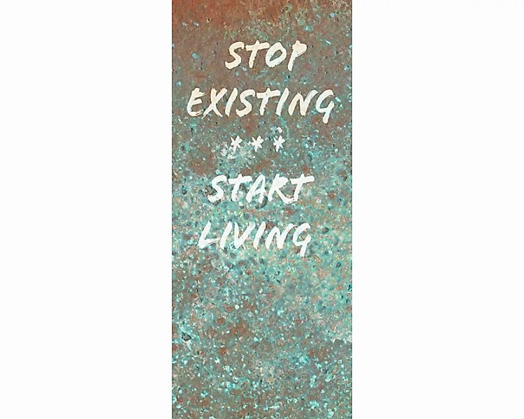 Trtapete "Start living!" 0,91x2,11 m / selbstklebende Folie günstig online kaufen