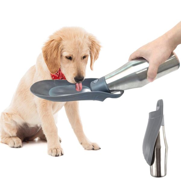 Ledander Hunde-Futterspender 750ml Hundetrinkflasche für unterwegs, günstig online kaufen