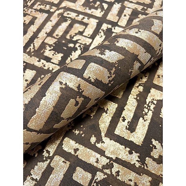 Newroom Vliestapete Timba Brown Leicht Glänzend Grafisch FSC® günstig online kaufen