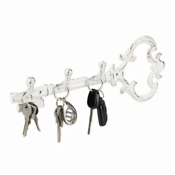 relaxdays 1 x Schlüsselbrett Vintage weiß günstig online kaufen