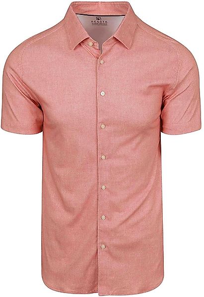 Desoto Short Sleeve Oxford Optics Hemd Apricot Rosa - Größe S günstig online kaufen