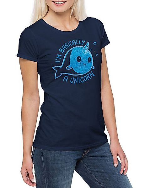 Urban Backwoods Print-Shirt I'm Basically A Unicorn Damen T-Shirt Einhorn W günstig online kaufen