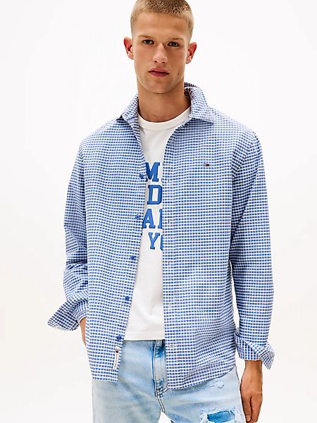 Tommy Jeans Langarmhemd "TJM OXFORD CHECK", regular fit, Karohemd, Button-d günstig online kaufen