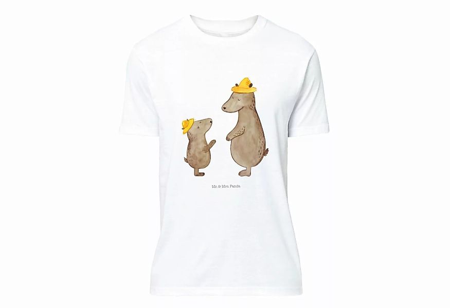 Mr. & Mrs. Panda T-Shirt Bären mit Hut - Weiß - Geschenk, Bruder, Vatertag, günstig online kaufen