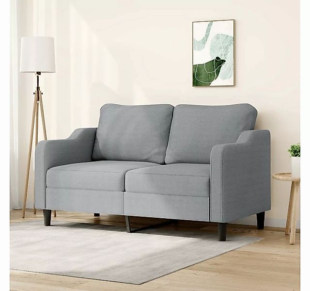 vidaXL Sofa 2-Sitzer-Sofa Hellgrau 140 cm Stoff günstig online kaufen