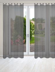 HOME WOHNIDEEN Vorhang »NESSI 2er Pack« Schlaufen 2 Stk. tlg. Uni, Voile, t günstig online kaufen