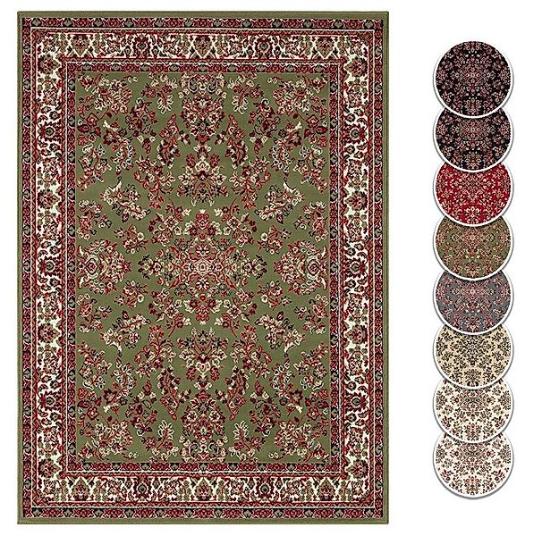 Teppich Boss Teppich Kurzflor Orient Teppich Zabul grün, rechteckig, Höhe: günstig online kaufen