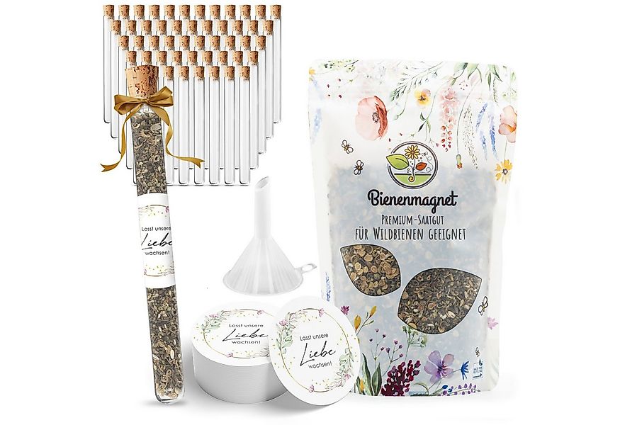 Bienenmagnet Blumensamen Reagenzgläser mit Blumensamen als Gastgeschenke zu günstig online kaufen