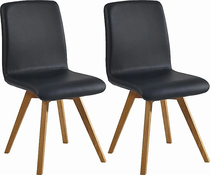 massivline&more 4-Fußstuhl "Karla" (Set) 2 Stk. Kunstleder Gestell aus Mass günstig online kaufen