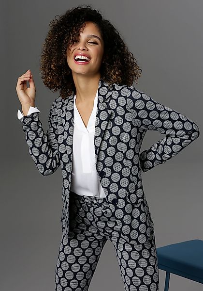 Aniston SELECTED Jerseyblazer mit gestreiften Punkten günstig online kaufen
