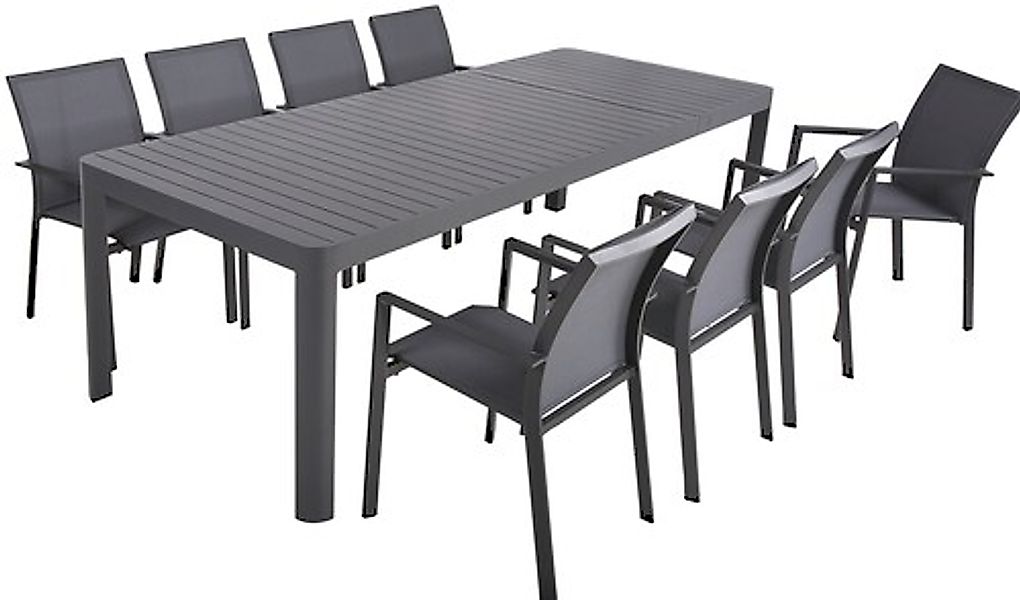 Garden Pleasure Garten-Essgruppe »AMIRA« 9 Stk. tlg. mit ausziehbarem Tisch günstig online kaufen