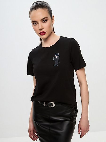 CAT by maniita lacitta Kurzarmshirt DANDY CAT (1-tlg) mit modernem Frontpri günstig online kaufen