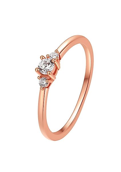 Hey Happiness Fingerring Drei Zirkon Trauring, günstig online kaufen