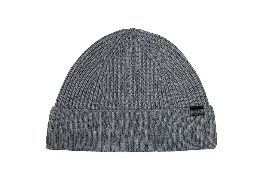BOSS Strickmütze Filippo mit Markenpatch günstig online kaufen
