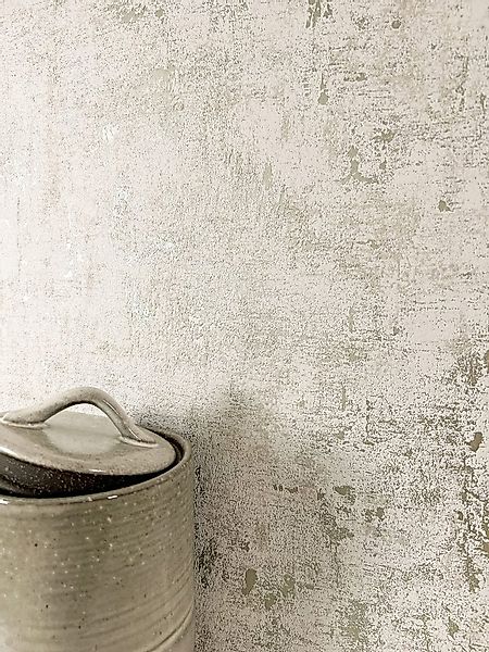 Newroom Vliestapete Kiba Creme Tapete Betonwand Beton,Zement,Metallic, Beto günstig online kaufen