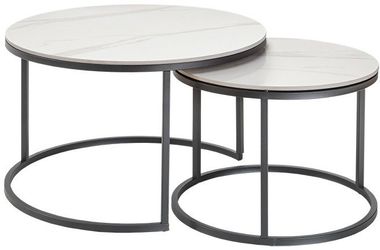Paroli Couchtisch Set, 2 Stk. tlg. Keramikoberfläche glänzend, Satztisch günstig online kaufen