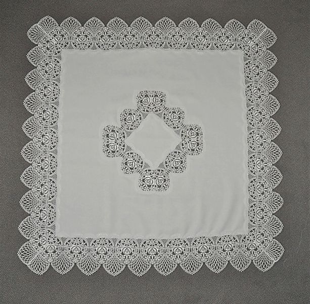 Stickereien Plauen Mitteldecke Tischdecke Rosenzauber, Plauener günstig online kaufen