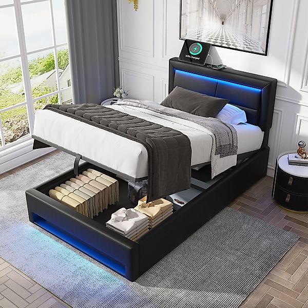 HAUSS SPOLE Polsterbett 90x200cm, mit USB-Anschluss, günstig online kaufen