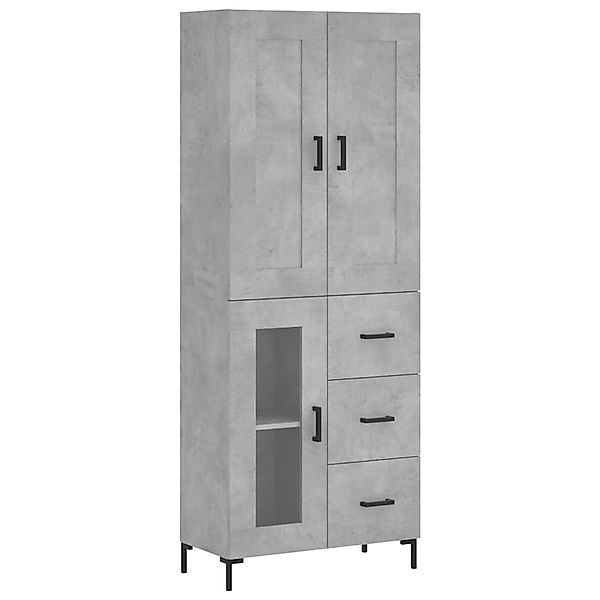 vidaXL Highboard Betongrau 69,5x34x180 cm Holzwerkstoff 3199941 günstig online kaufen