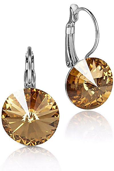 LUISIA® Paar Ohrhänger Ohrringe "Rivoli" mit 14 mm Premium Kristallen (2-tl günstig online kaufen