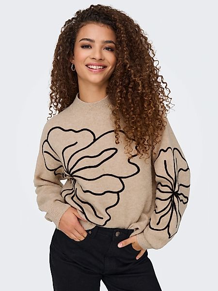 JDY Strickpullover "JDYJELLA L/S FLOWER PULLOVER KNT NOOS" günstig online kaufen