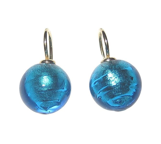 Mugello Paar Ohrhänger Murano türkis gold-platt. hübscher Eyecatcher Hinguc günstig online kaufen