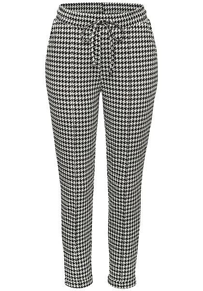 LASCANA Schlupfhose mit Hahnentrittmuster und Eingrifftaschen, günstig online kaufen