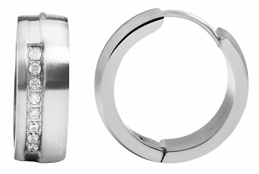 Adelia´s Klappcreolen "Damen Ohrringe – Klappcreole aus Edelstahl mit Stras günstig online kaufen