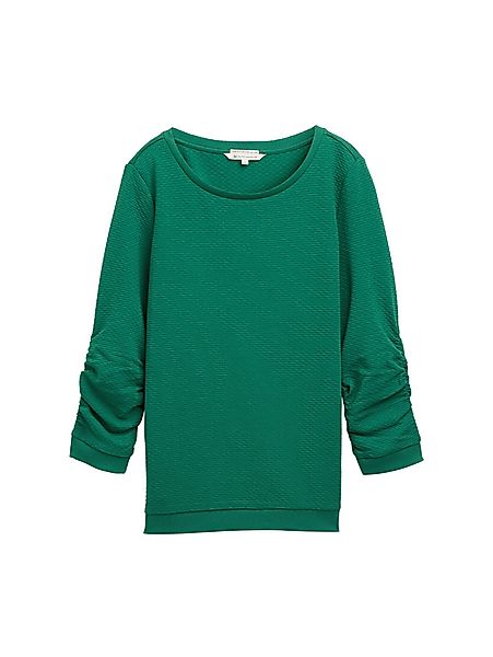 TOM TAILOR Denim Sweatshirt (1-tlg) Drapiert/gerafft günstig online kaufen