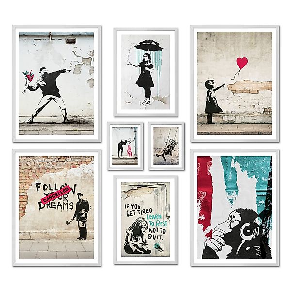 ARTFAVES Bilder-Collage Poster Set - BANKSY günstig online kaufen