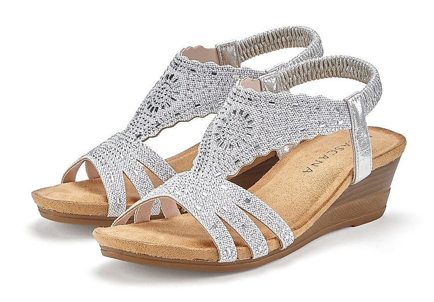 LASCANA Sommerschuh Sandalette Sandale, Sommerschuh mit Glitzerdetails und günstig online kaufen
