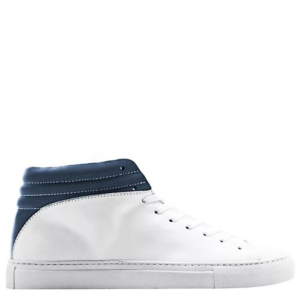 Hoher Sneaker Aus Leder "Nat-2 Sleek White Navy" In Weiß Und Blau günstig online kaufen