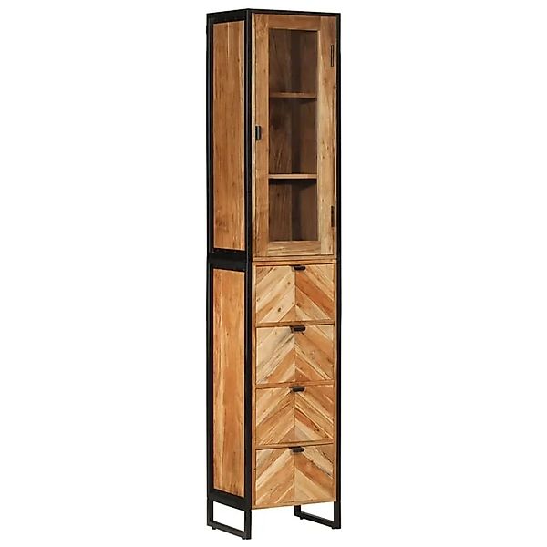 vidaXL Badschrank 40x27x190 cm Eisen und Massivholz Akazie 3217118 günstig online kaufen