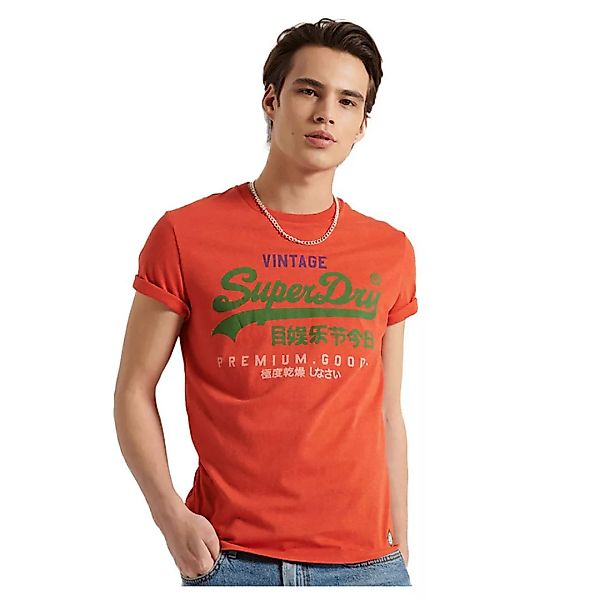 Superdry Vintage Logo Tri 185 Kurzarm T-shirt XL Bright Orange Marl günstig online kaufen