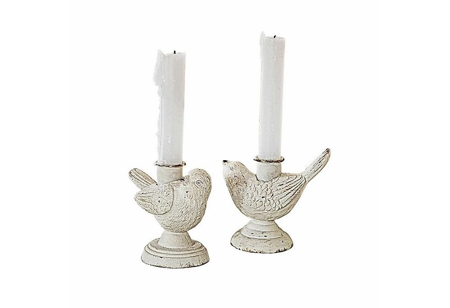 Mirabeau Kerzenständer Kerzenständer 2er Set Finna antikweiß günstig online kaufen