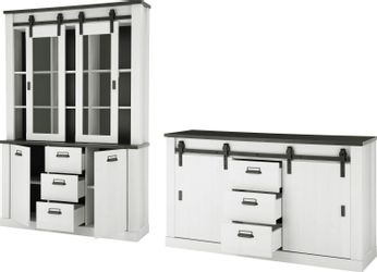 Home affaire Wohnwand "SHERWOOD" 2 Stk. tlg. Scheunentorbeschlag und Apothe günstig online kaufen