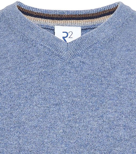 R2 Pullover Merino Wool Blau - Größe 3XL günstig online kaufen