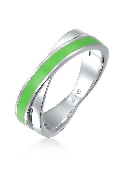 Elli Fingerring Wickelring Emaille 925 Silber günstig online kaufen
