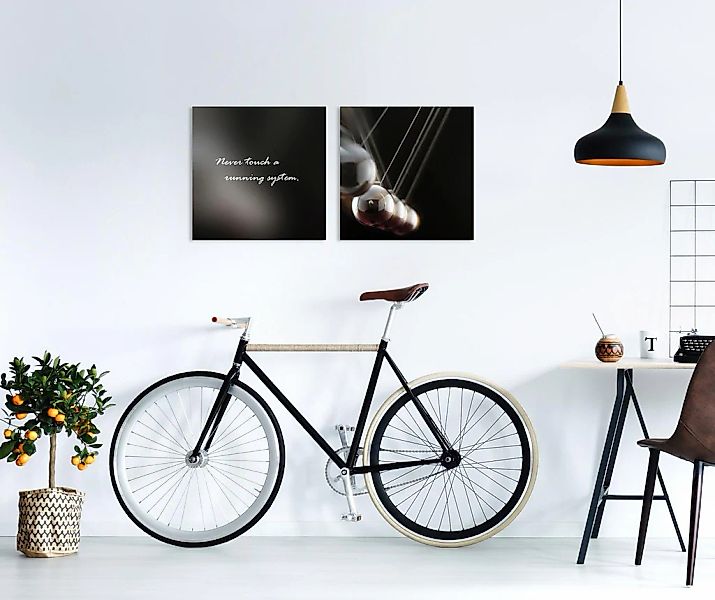 queence Leinwandbild »running system«, Motivationsbilder-Kunst-Modern-Spa-S günstig online kaufen