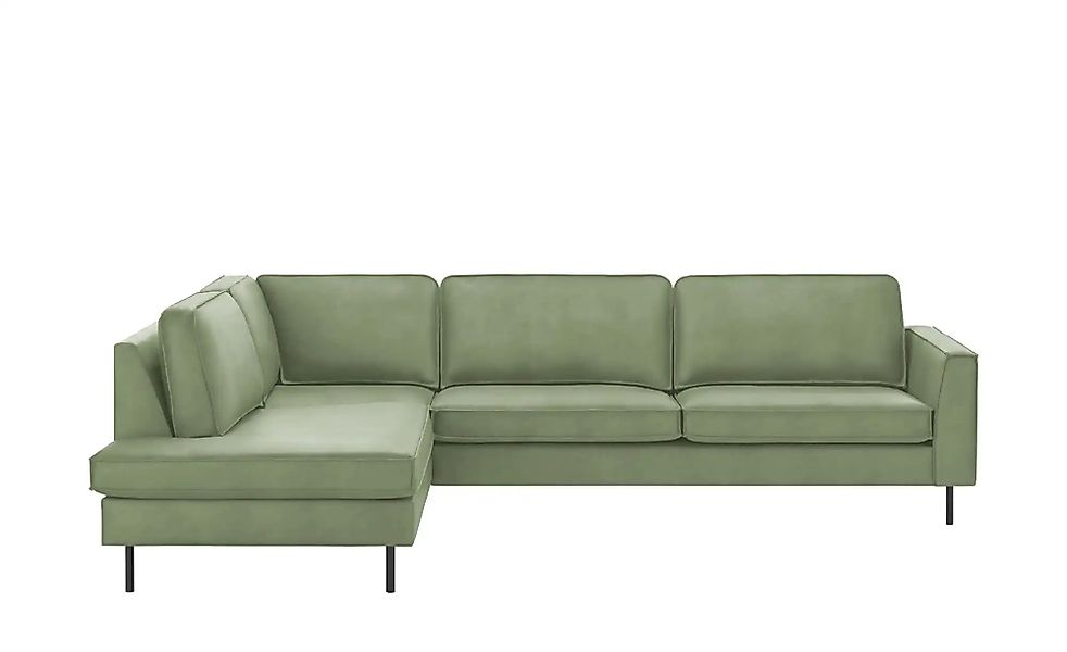 SOHO Ecksofa aus recyceltem Leder Skaisa ¦ grün ¦ Maße (cm): B: 296 H: 85 T günstig online kaufen