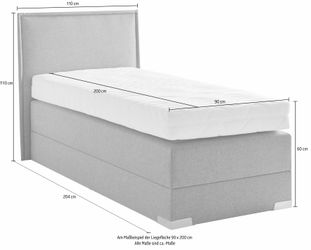 Westfalia Schlafkomfort Boxspringbett mit Topper günstig online kaufen