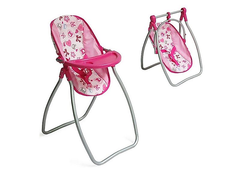Moni Puppenhochstuhl Puppenhochstuhl und Puppenwippe Bär 9397C, Sicherheits günstig online kaufen