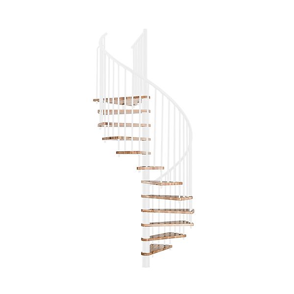 Minka Spindeltreppe Spiral Smart Buche-Weiß 100 cm Raumhöhe bis 305 cm günstig online kaufen