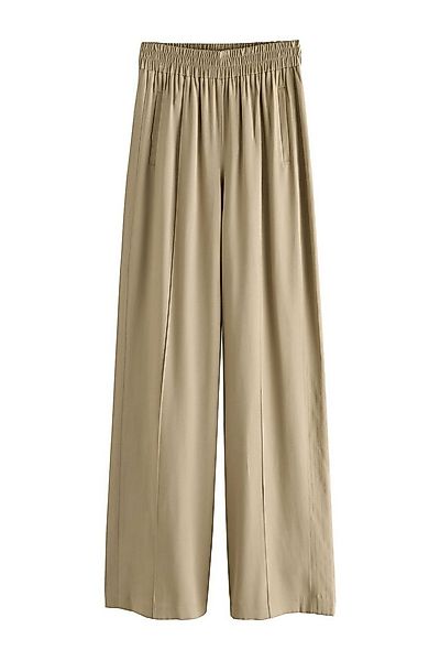 Next Palazzohose Hose mit weitem Bein und Seitennahe – Kurzgröße (1-tlg) günstig online kaufen