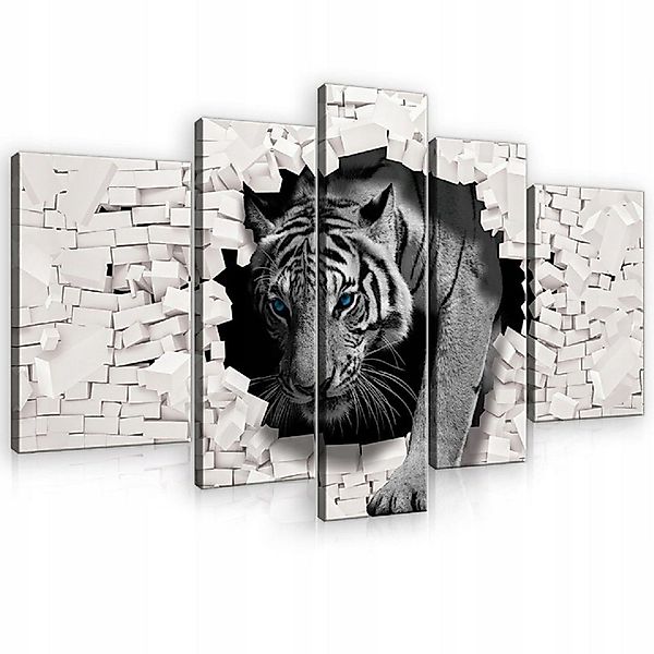 Wallarena Leinwandbild Abstrakt Tiger Wandbilder 170x100 günstig online kaufen