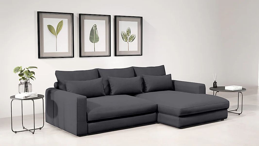 Home affaire Ecksofa "Darwin, viele Kissen, extra tiefe Sitzfläche, 271/89/ günstig online kaufen