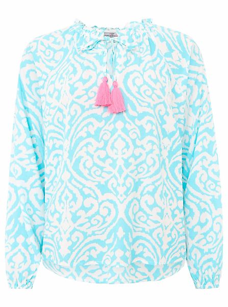 Zwillingsherz Schlupfbluse ""Ornamente"", Lamgarm, Ornament-Muster, Tasseln günstig online kaufen